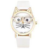 NERDY CAT LEATHER WATCH